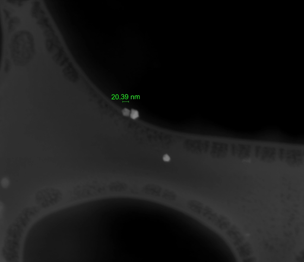 Ti nanoparticles — STEM-in-SEM